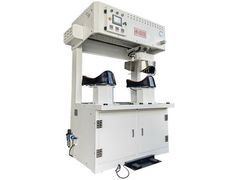 Mesin press jahitan lubang lengan kemeja bebas kusut, 2 posisi kerja shift atas