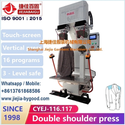 Blazer Double Shoulder Jacket Pressing Machine Alat Setrika Uap Vertikal
