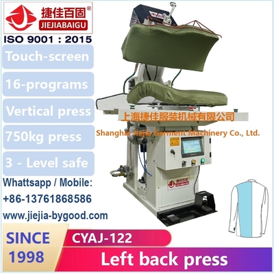 Layar Sentuh Dress Mesin Press Steam Garment Vertical Man Jacket Suit Mesin Setrika