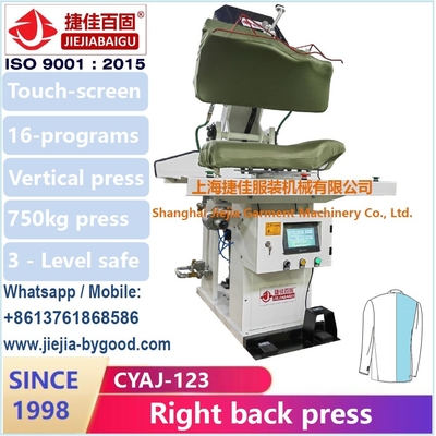 Layar Sentuh Dress Mesin Press Steam Garment Vertical Man Jacket Suit Mesin Setrika