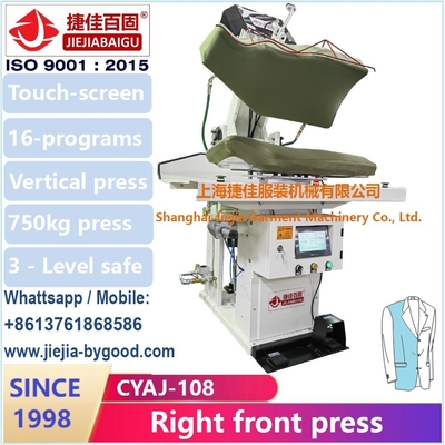 Layar Sentuh Dress Mesin Press Steam Garment Vertical Man Jacket Suit Mesin Setrika