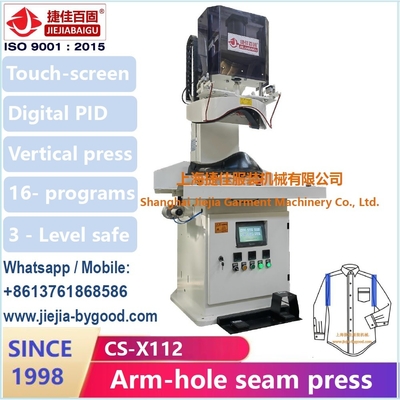 220V Listrik Vertikal Tekanan Tinggi Mesin Penekan Kaos Untuk Collar Cuff Press