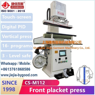220V Listrik Vertikal Tekanan Tinggi Mesin Penekan Kaos Untuk Collar Cuff Press