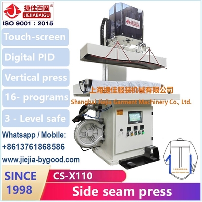 220V Listrik Vertikal Tekanan Tinggi Mesin Penekan Kaos Untuk Collar Cuff Press