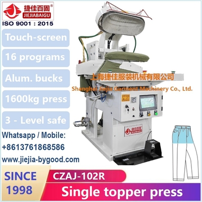 Mesin Press Celana Cotton 1ph Touch Screen Plc