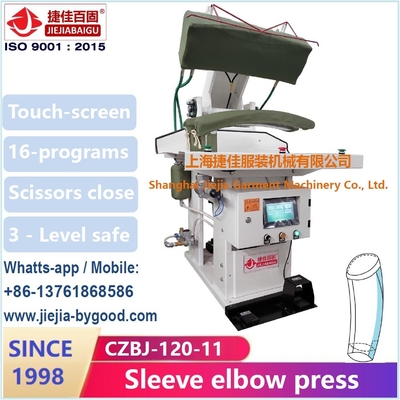 Mesin Press Kain 750w Otomatis Lengan Ganda Siku Tekan Layar Sentuh Plc