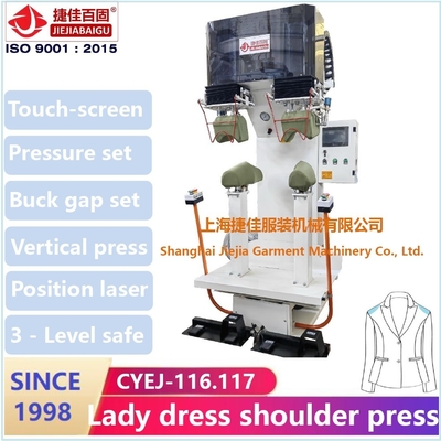 Lady Blazer Double Shoulder Jacket Pressing Machine Alat Setrika Uap Vertikal
