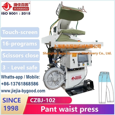 Pinggang Clamp Stretch Celana Pencet Mesin Untuk Kerutan Bebas Sistem Pemanasan Uap