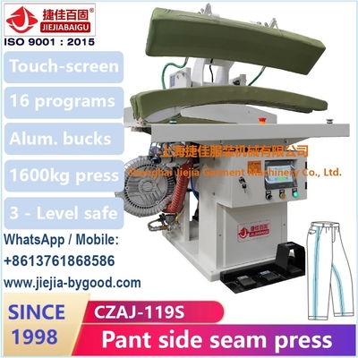 Mesin pers uap otomatis celana jahitan samping menyetrika pakaian mesin pressing