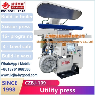 Mesin cuci Steam Press utilitas SS buck mesin pressing peralatan layar sentuh