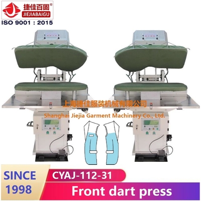 Mesin Press Kain Jaket Jas Vertikal Depan Dart