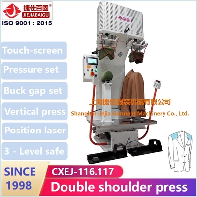 Blazer Double Shoulder Jacket Pressing Machines Peralatan setrika uap vertikal