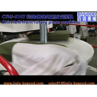 Mesin Press Baju Mesin Setrika untuk Baju Kiri Depan Badan Rotary Move &amp; Vertical Press Teflon Cover Buck