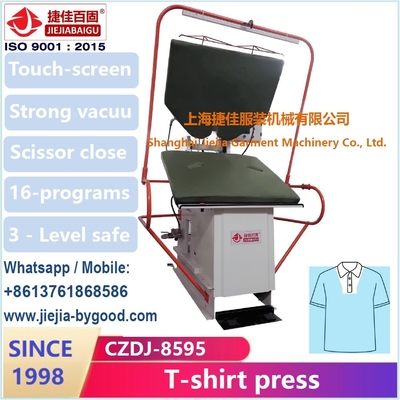 Mesin Press Uap Otomatis T Shirt Vertikal Dengan Layar Sentuh PLC 50HZ