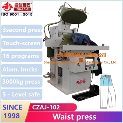 Touch Screen PLC Full Range Pants Pressing Machine Dengan Mitsubishi Cepat Tekanan Tinggi
