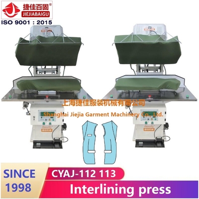 ISO 9001 Steam Press Iron Untuk Pakaian Layar Sentuh 220 Volt PLC